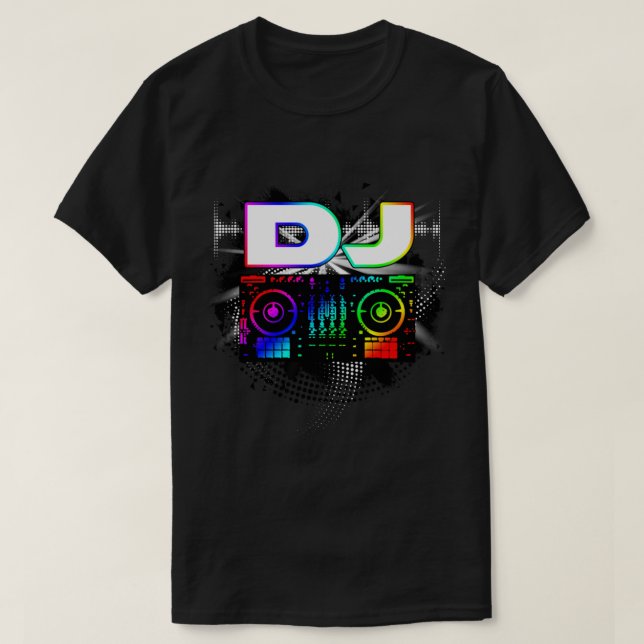 Dj Music Älskare Music Player Ljud Coola Funny Gif T Shirt (Design framsida)