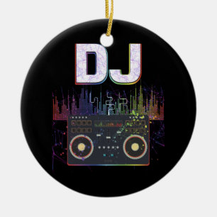 Dj Music Älskare Music Player Ljud Coola Julgransprydnad Keramik
