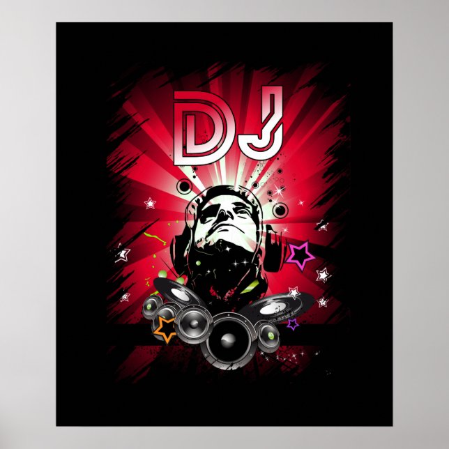 Dj Music Älskare Music Player Ljud Coola Poster (Framsidan)