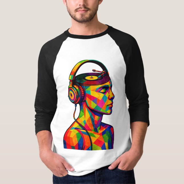 DJ Music Älskare T Shirt (Framsida)