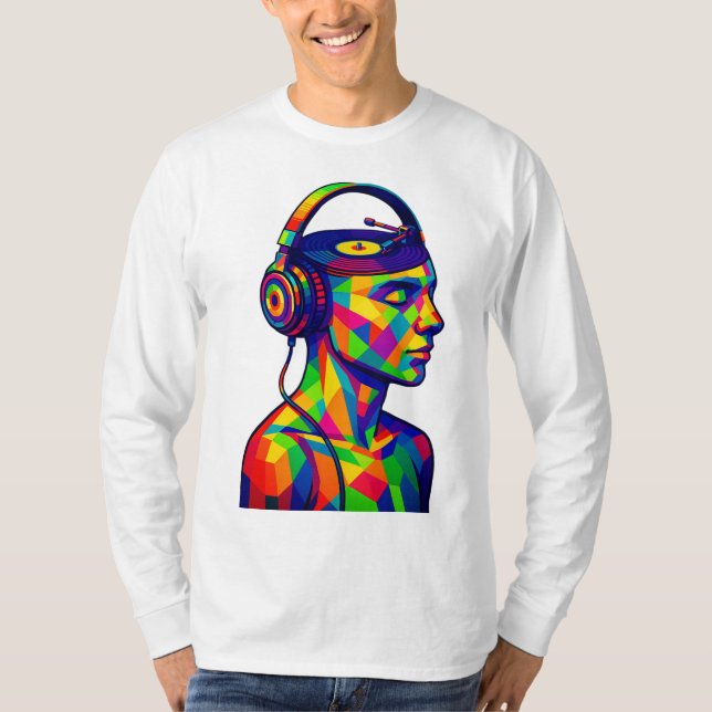 DJ Music Älskare T Shirt (Framsida)