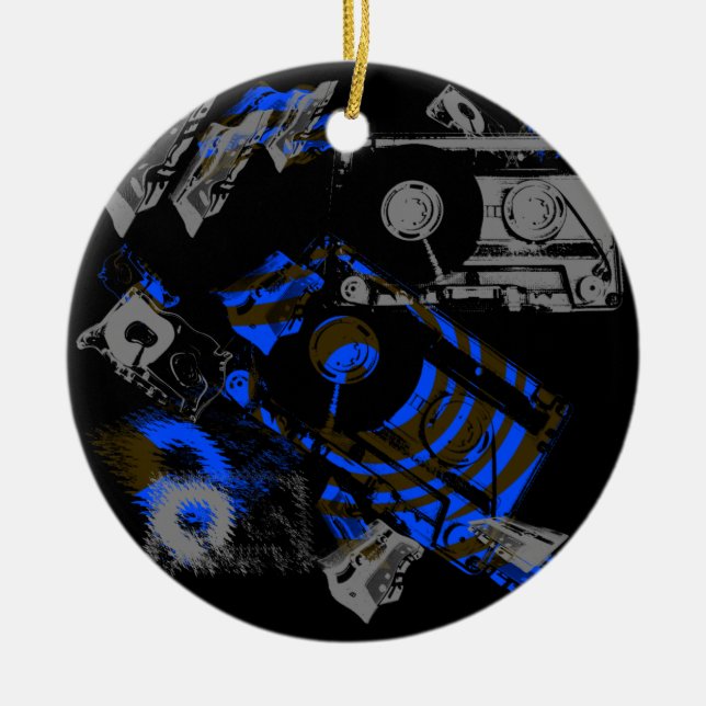 DJ Music Cassette Julgransprydnad Keramik (Framsidan)