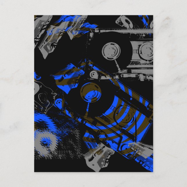 DJ Music Cassette Vykort (Framsida)
