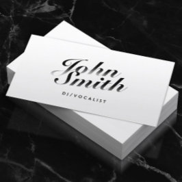 DJ Music Classy CalliGraph fet text enkel Visitkort