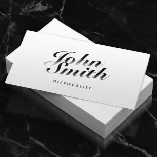 DJ Music Classy CalliGraph fet text enkel Visitkort