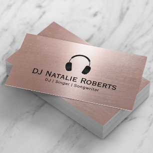 DJ Music Deejay Modern  Ro Guld Visitkort