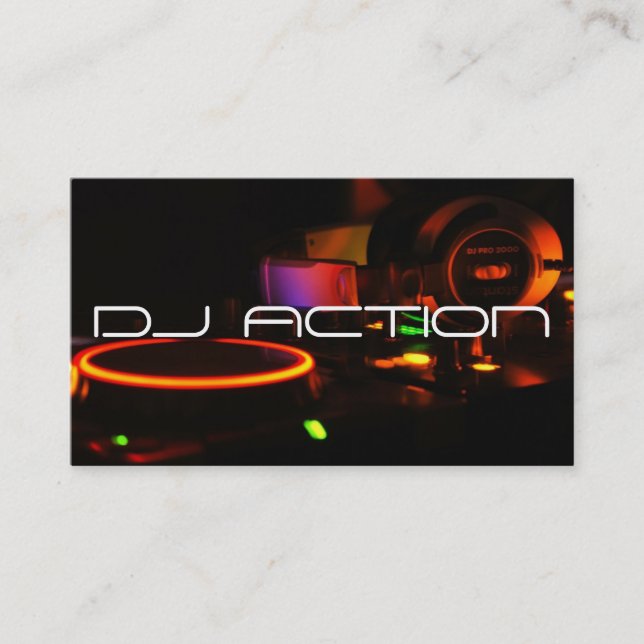 DJ Music Klubb Undertainment Affärskort     Visitkort (Framsida)
