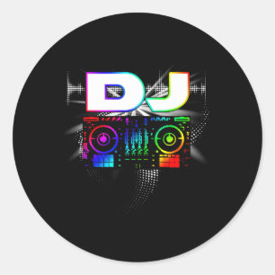 Dj Music Music Player Ljud Runt Klistermärke