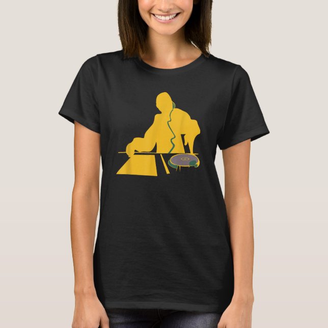 DJ Music Player-hörlurar Mixing Gift EDM House T Shirt (Framsida)