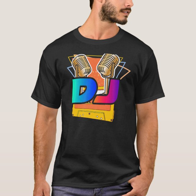 Dj Music Player Ljud Discjockey Musician T Shirt (Framsida)