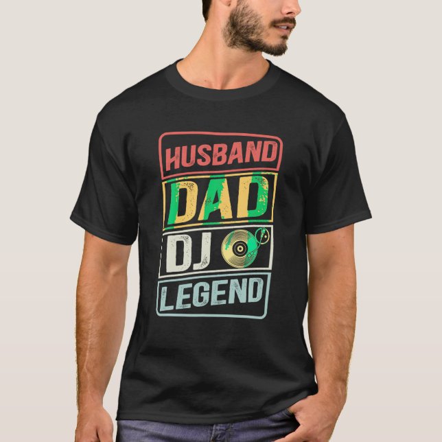 Dj Music Player Make Pappa DJ Legend retro Far T Shirt (Framsida)