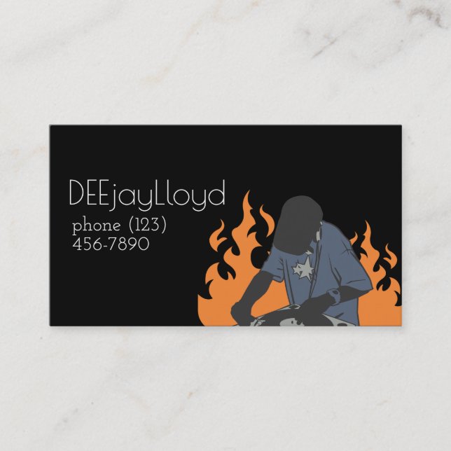 Dj Musician Affärskort Visitkort (Framsida)