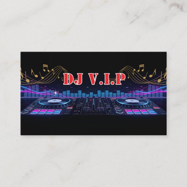 DJ Musik Beat Professionell Visitkort (Framsida)