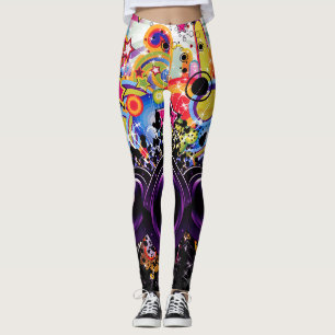 DJ-musik Färgglada Moderna Högtalare Musikalisk Fu Leggings
