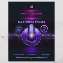 DJ-musik och dansevenemang lägg till bilder och lo