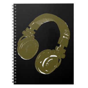 DJ-musikdesign Anteckningsbok Med Spiral