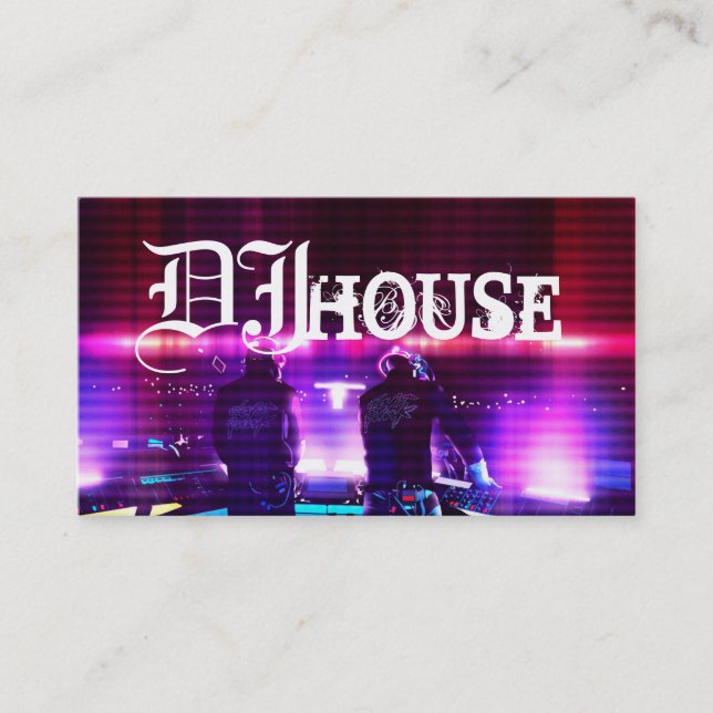DJ Musikklubb Namnkort (Framsida)