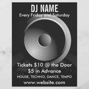 DJ Namn Speaker Music Flyer