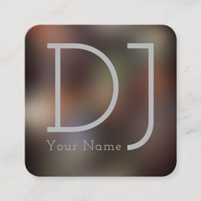 Dj-natt som klubbar stil fyrkantigt visitkort (Framsida)