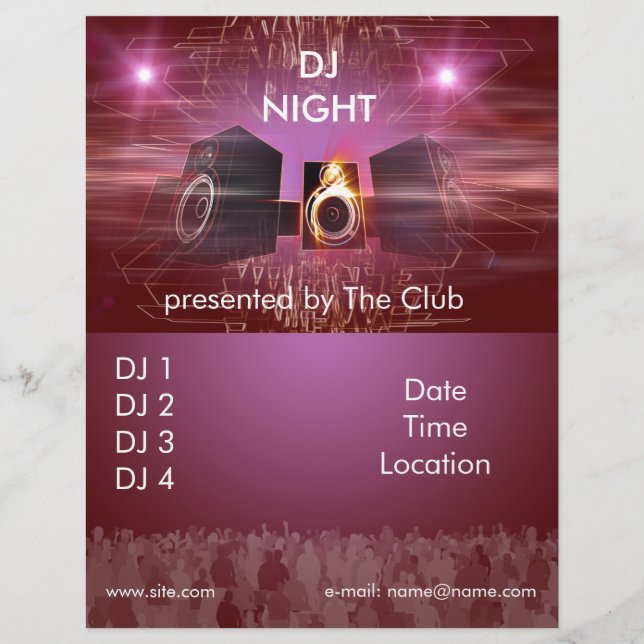 dj_night_dance_flyer reklamblad (Framsidan)