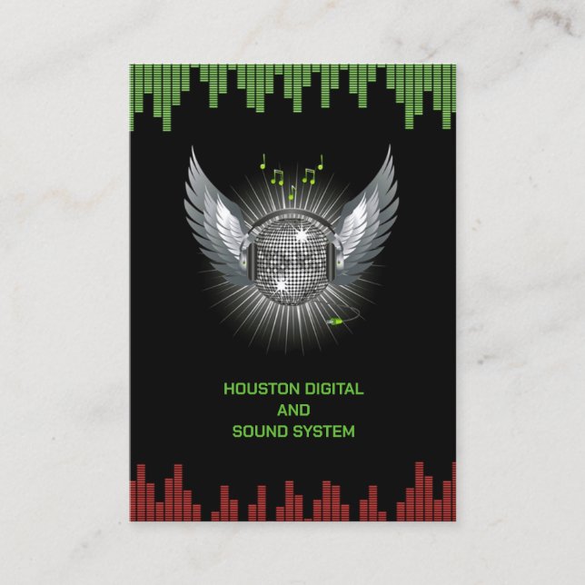 DJ Night Klubb Knubbig Affärskort Visitkort (Framsida)