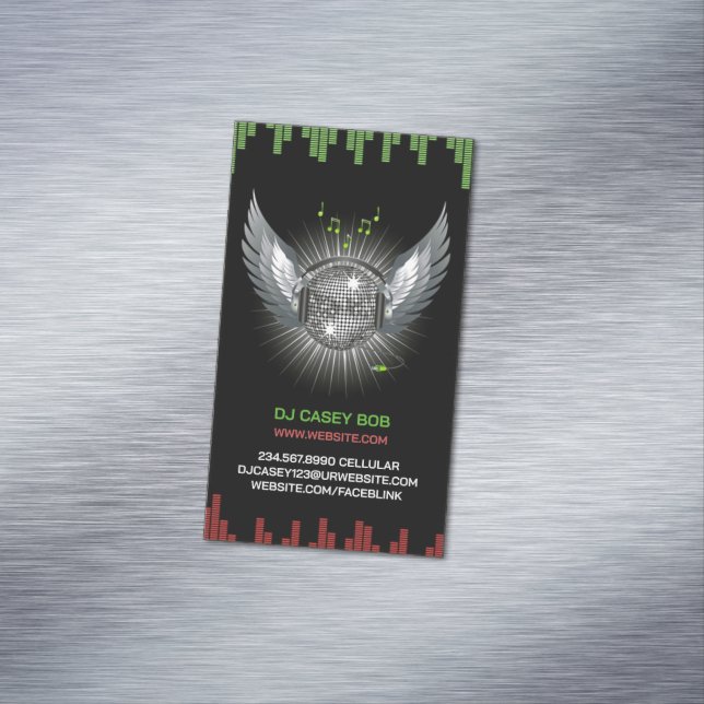 DJ Night Klubb Magnetiska Visitkort (In Situ)