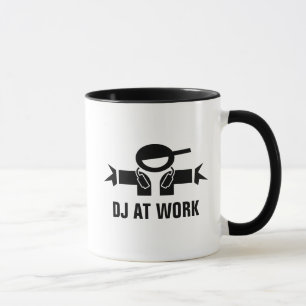 DJ på arbetsanpassningsbar diskjockey muggen för Mugg