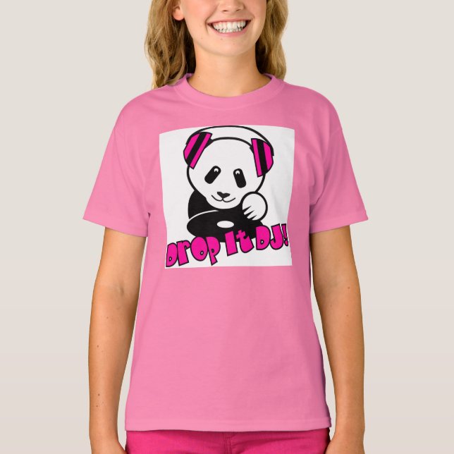DJ Panda - släpp det DJ! T Shirt (Framsida)