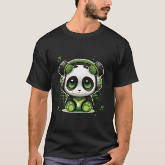 Dj Panda With Headphones Panda T Shirt