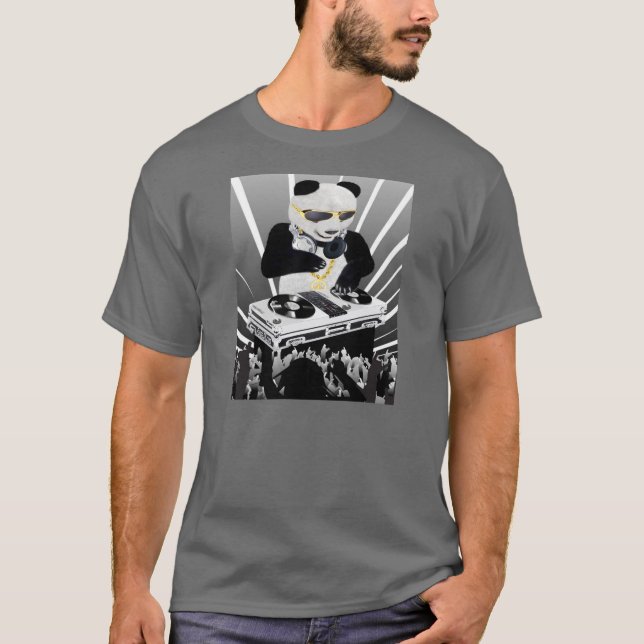 Dj-PandaBling Bling T-tröja Tee (Framsida)