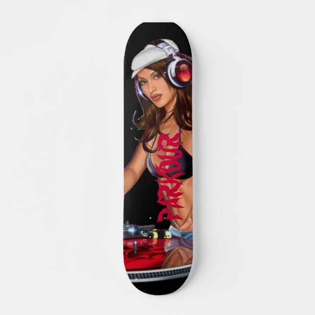 DJ PARKOUR OLD SCHOOL SKATEBOARD BRÄDA 21,6 CM (Framsida)