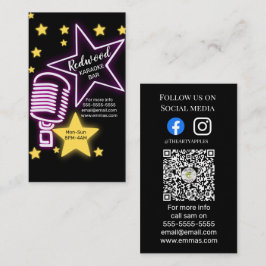 DJ party planner glow stick disco karaoke klubb Visitkort