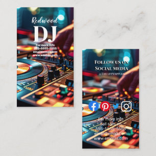 DJ party planner glow stick disco karaoke klubb Visitkort