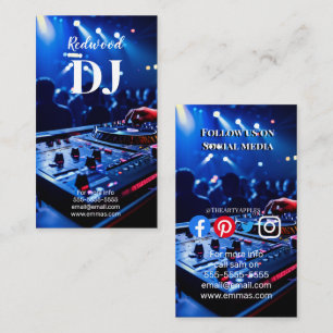 DJ party planner glow stick disco karaoke klubb Visitkort