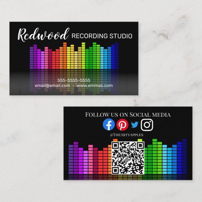 DJ party-plannerglöden disco karaoke klubb Buss Visitkort (Fram/baksida)