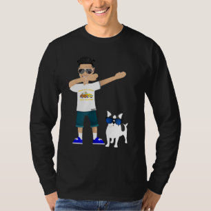 Dj Pauly D Dabbing with Coola Fransk Bulldog in Sh T Shirt