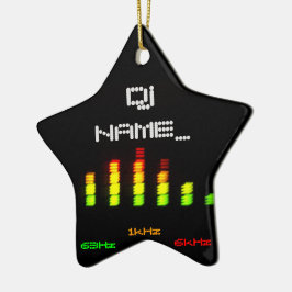 Dj Personal Equalizer Pub EQ - lägg till ditt namn Julgransprydnad Keramik