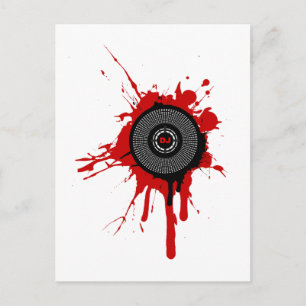DJ Platter Splatter - Disk Jockey Turntable Deck Vykort