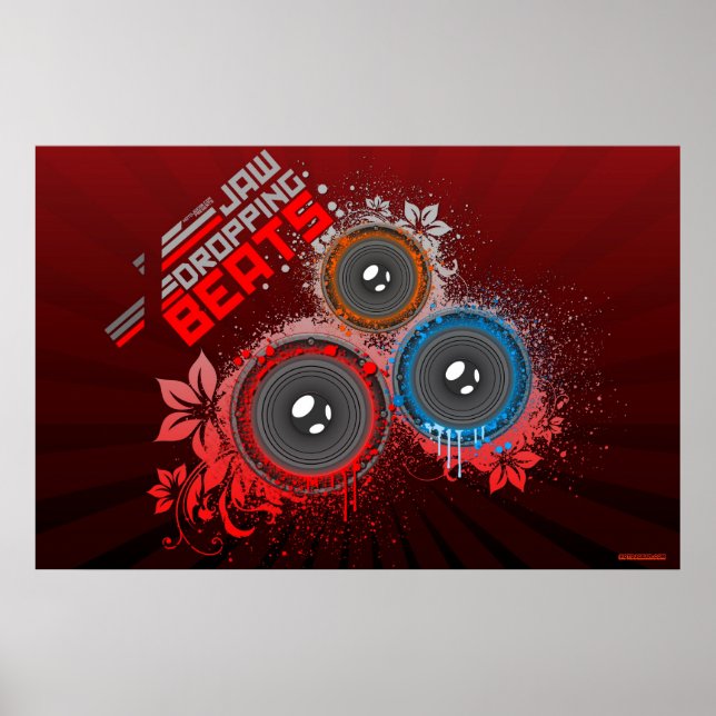 DJ Poster Jaw Dropping Beats Music Graffiti art (Framsidan)