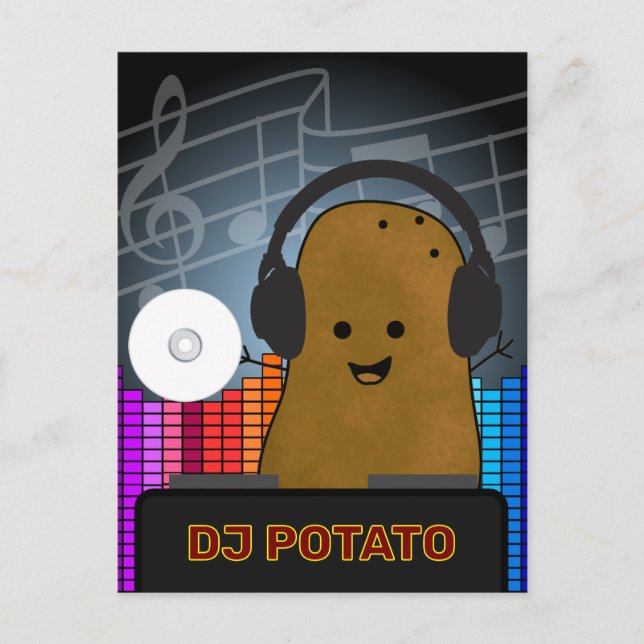 DJ-potatis specialdesign Vykort (Framsida)