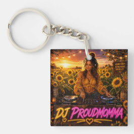 DJ PROUDMOMMA DUBBELSIDIG NYCKELRING