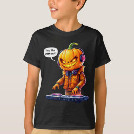 DJ pumpkin, Halloween, författare Natasha Us T Shirt