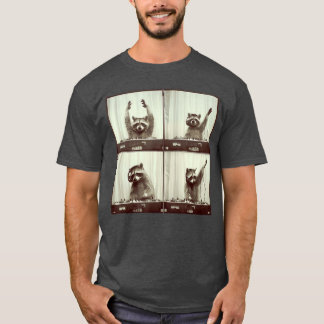 DJ Raccoon Skrapar Vinyl Raccoon Hip Hop Stil T Shirt
