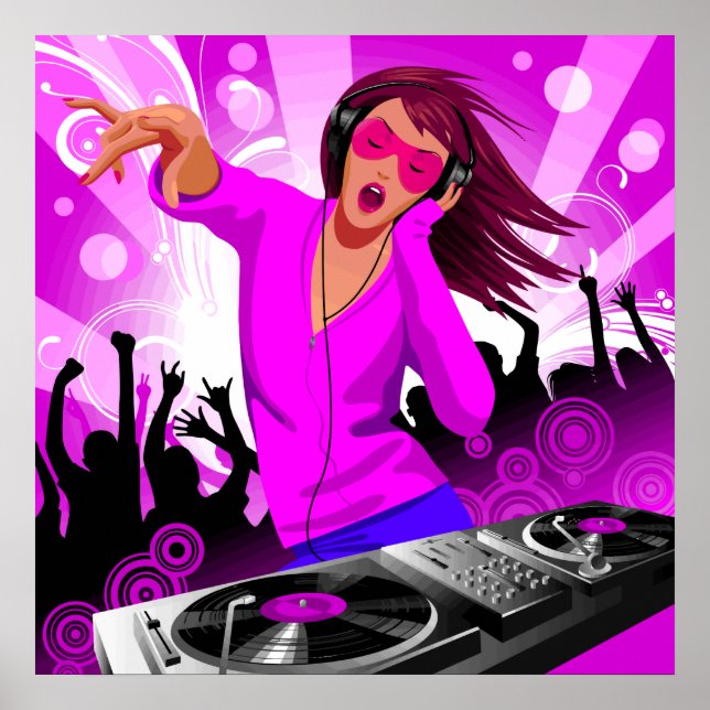 DJ Raver Chick Poster (Framsidan)