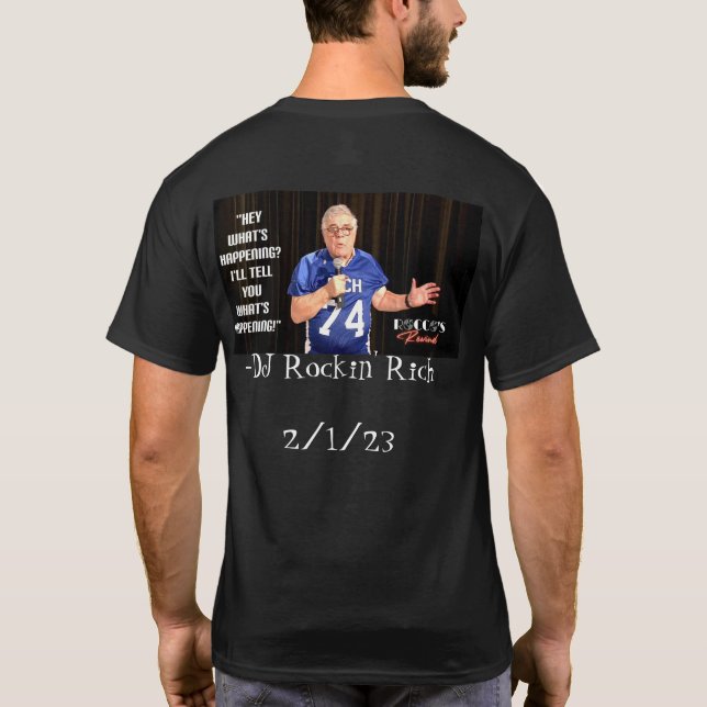 DJ Rockin' Rik/Rocco's Rewind Commemorative Shirt T Shirt (Baksida)