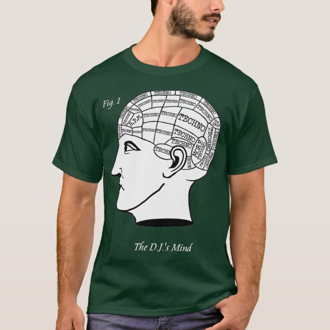 DJ:s mind - Techno Music Mix Phrenology T Shirt (Framsida)