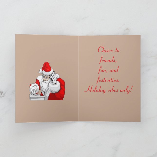 DJ Santa Claus Mixing The Christmas Party Track  Kort (Inuti)