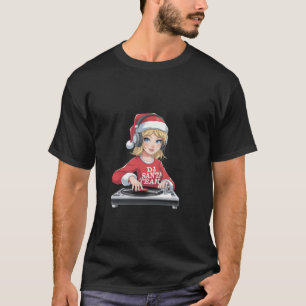 DJ Santa Girl Team Funny Merry Mixmas jul Xm T Shirt