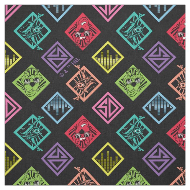 DJ Scooby-Doo Mönster Tyg (Provkarta)