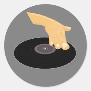 DJ Scratch Runt Klistermärke